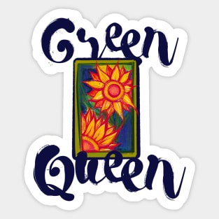 Green Queen Garden Mama Sticker